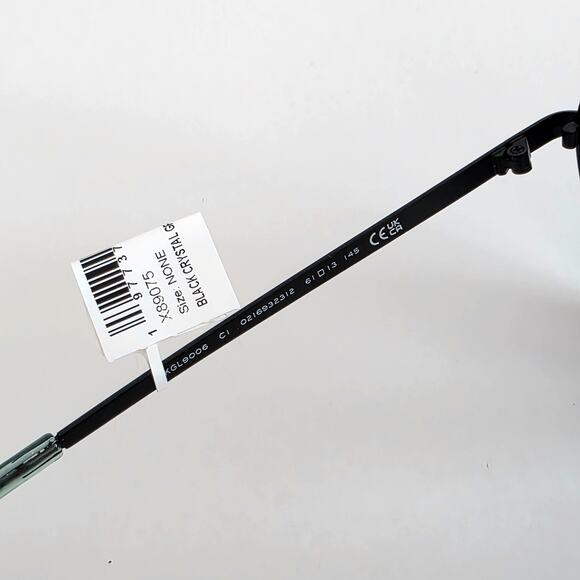 Kurt Geiger London Black Crystal Green Smoke 61mm Aviator Sunglasses 100% UV - Picture 7 of 9